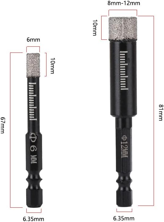 六角シャンクろう付けドライセラミックタイルダイヤモンドドリルビット 5-16  ミリメートルホールソー大理石セラミック花崗岩磁器カップソーホールオープナー - AliExpress セラミック花崗岩大理石タイル掘削六角シャンク6-16mm用の乾式真空ろう付けダイヤモンドドリルビットホールソーツールセット (Col