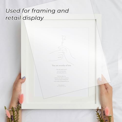 Image of TKOnline 10 PCS Plexiglass Sheets, 8.5 inch x 11 inch x 0.02 Clear PET Sheet Panels, Clear Acrylic Plastic Sheet for Picture Frame, Invitations, Poster Frames Plastic Board