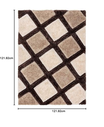Image of Plain Shaggy Rugs and Carpet for Home and Floor Mats 4x4 Square M-10