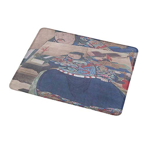 Natural Gaming Mouse Pad an Illustration Photographed from an Ancient Thai Manuscript 12x31