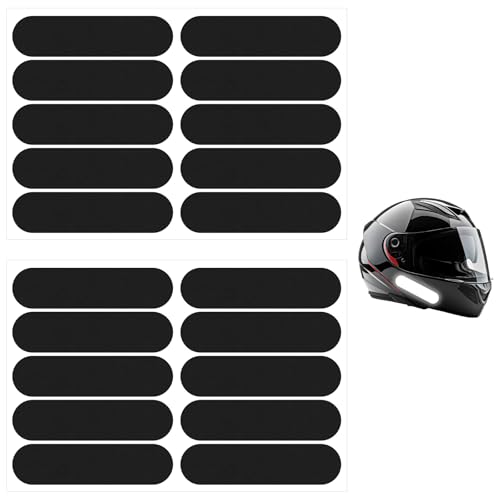 Fitas Adesivas Reflexivas Pretas para Capacetes de Motocicleta