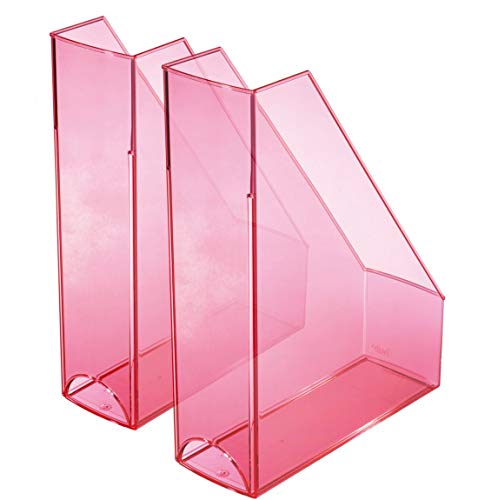 Preisvergleich Produktbild helit Stehsammler Economy Transparent, rot-transparent