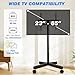 Rfiver Mobile TV Cart Rolling TV Stand for 23-65 Inch Screens, Portable TV Stand on Wheels with Tilt and Height Adjustable, Outdoor TV Mount Stand Holds up to 88 lbs for Home Office MAX VESA 400x400mm