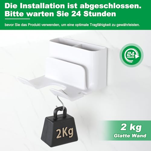 DoocliB Föhn Halterung,Fönhalter Ohne Bohren,Haartrockner Halterung zum Kleben Wandmontage,Haartrocknerhalter für Bad Barbershop Hotel