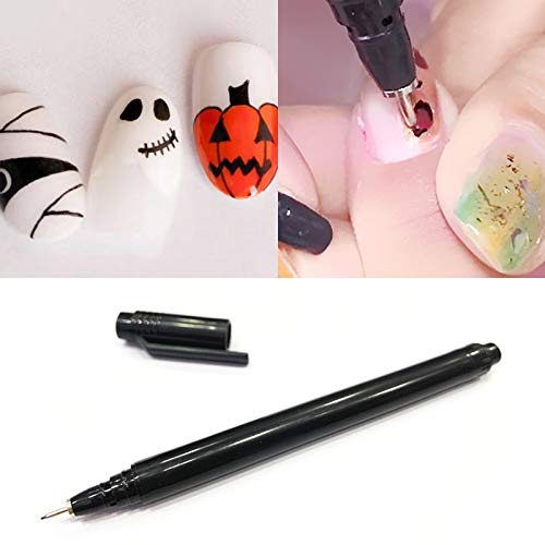 1PC Nail Art Graffiti Pen Nail Art Painting Pen Nail Art Drawing Pen DIY Herramienta de manicura para patrón de flores Detalles finos Impermeable Cover