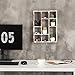 MyGift 9 Compartment Shabby White Washed Solid Wood Shadow Box, Wall Mountable Curio Display Case, Freestanding or Floating Shelf for Collectible Figurines, Succulents