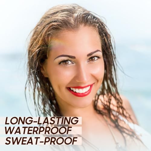 Brow Tattoo Peel Off Tint - Eyebrow Gel Tint with Eyebrow Stencils Long-Lasting Makeup, Brow Gel Eyebrow Tattoos Waterproof, Eye Brow Pencils Create Full Voluminous Brows for Women (Light Brown) - Image 3