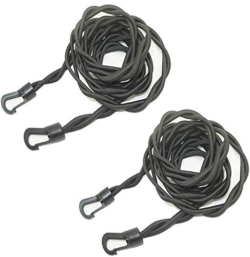 Pack 2, Braided Cord Designs Clothesline, Bungee Clothesline, Pegless Washing Line, Camping Travel Clothesline, Indoor/Outdoor Laundry Holiday Clothesline, (no Metal) - More Secure to Carry