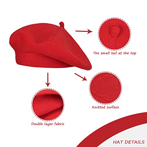 Image of Klong Women Wool Beret Hat French Style Solid Color