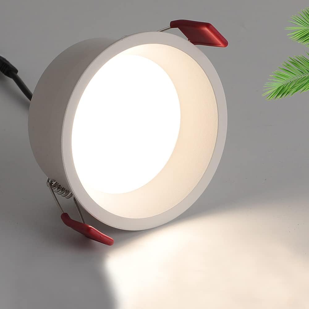 HynJGih LED Recessed Ceiling Light 3000K/4000K/6000K Selectable Directional Round Ceiling Panel Light(10w,3000K)