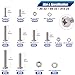 Taiss Machine Screws Nuts and Bolts Assortment Kit,304 Stainless Steel Bolts and Nuts Kit,#6-32#8-32#10-24 8 Sizes Phillips Pan Head Bolt and Nut & Washers,237PCS Machine Screw Assortment