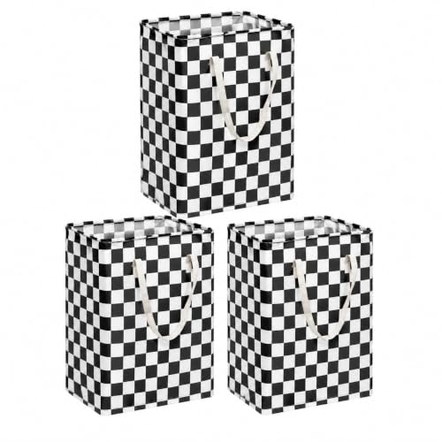 Image of MAIZMZ 3 Pack Racing Checkered Storage Bins, 14.6 inchx12.6 inchx19.7 inch Waterproof Linen Laundry Baskets with Handles for Boys Room, Gifts