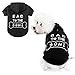 Dog Hoodies Bad The Bone Printed - Cold Protective Winter Coats Warm Puppy Pet Dog Clothes Black Color Small