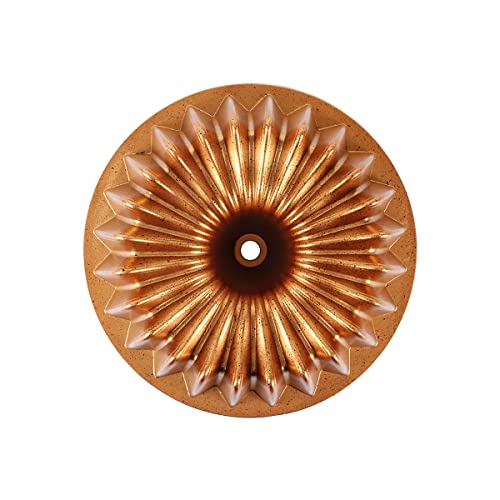 Serenk Fun Cooking Star Gugelhupfform | Kuchenform Rund | Gugelhupf Backform mit Antihaftbeschichtung | Professionelle Qualität Backformen für leckere Napfkuchen | 26 cm | Gelb Cover