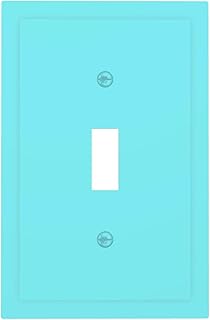 Aqua Teal Single Toggle Light Switch Plate Outlet Cover Decorative One D...