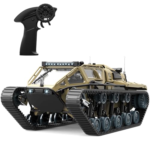 Mostop Réservoir télécommandé 1/16 - Véhicule militaire tout-terrain 2,4 GHz - Réservoir de...