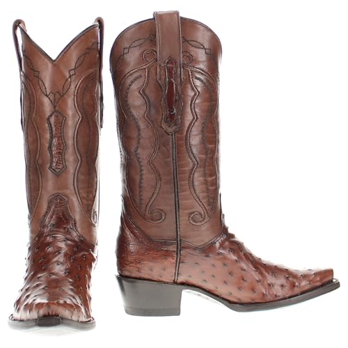Vaccari Women's Victoria Genuine Full Quill Ostrich Snip Toe Western Cowgirl Boots2