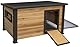 Kerbl Hobbyfarming Enten- und Gänsestall Duck Town XL, Wetterfest, Verzinkte Wanne, Schiebefenster, Doppelter Verschluss, Natur/Braun 115x77x67 cm