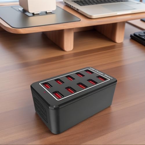 Estación de carga USB de 10 puertos y 50W con cable de 1.5 metros 3