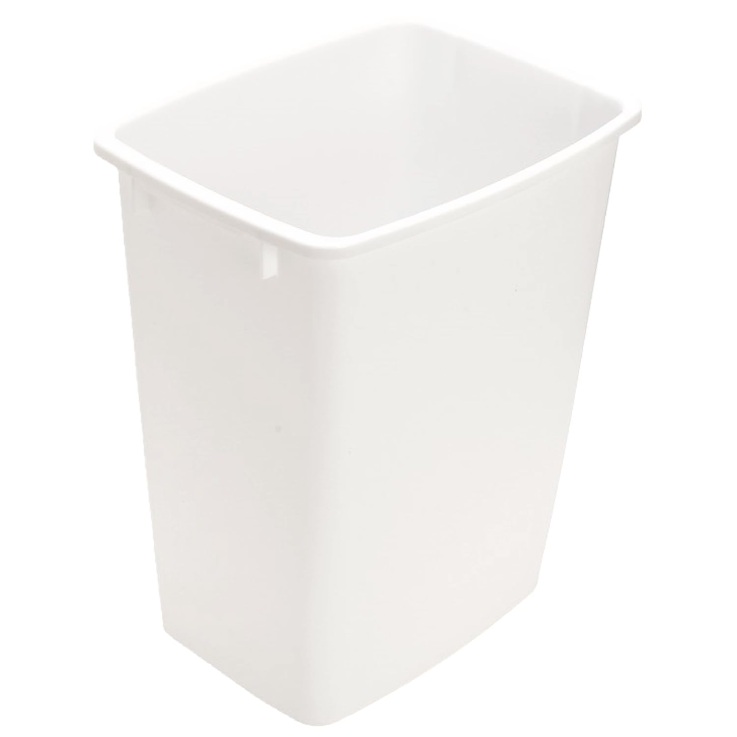Plastic Trash Can - 35-Quart (9-Gallon) - Indoor Garbage Bin for Kitchen, Home, Office and Commercial Use - Large Waste Disposal Tub, Plastic Waste Container- White.