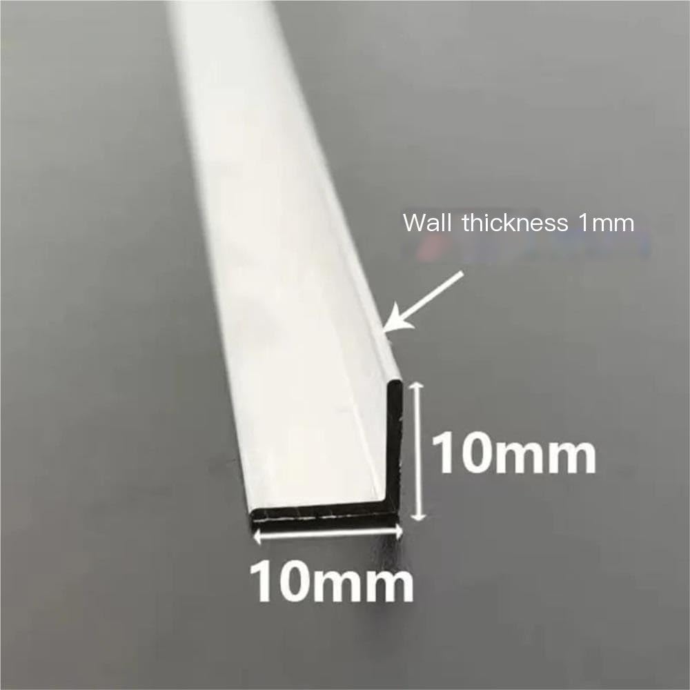 garniture d'angle en aluminium, Pack De 5 Barres D'Angle En Aluminium Forme L Argent Plusieurs Tailles(10 * 40 * 2 * 240MM)