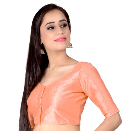 Image of Chandrakala Casual Blouses for Women Sarees,Readymade (B186-P)