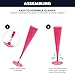 Party Essentials 20 Count Hard Plastic Twopiece 5 oz Champagne Flutes, Neon Pink