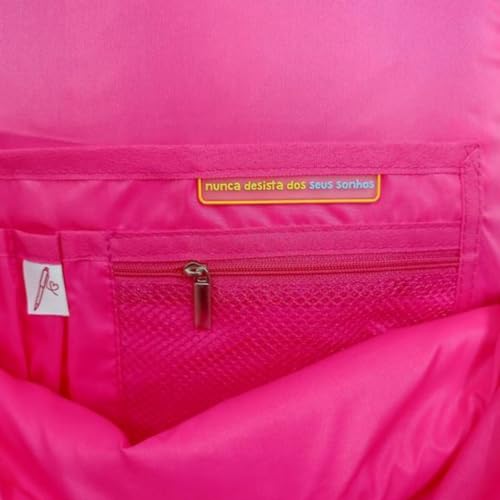Mochila De Costas Luluca Escolar Juvenil Lulike Pandalu Rosa