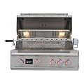 Blaze LTE PRO 32-Inch Built-In 4-Burner Natural Gas Grill with Rear Infrared Burner & 304 Stainless Steel Construction for Outdoor Kitchens