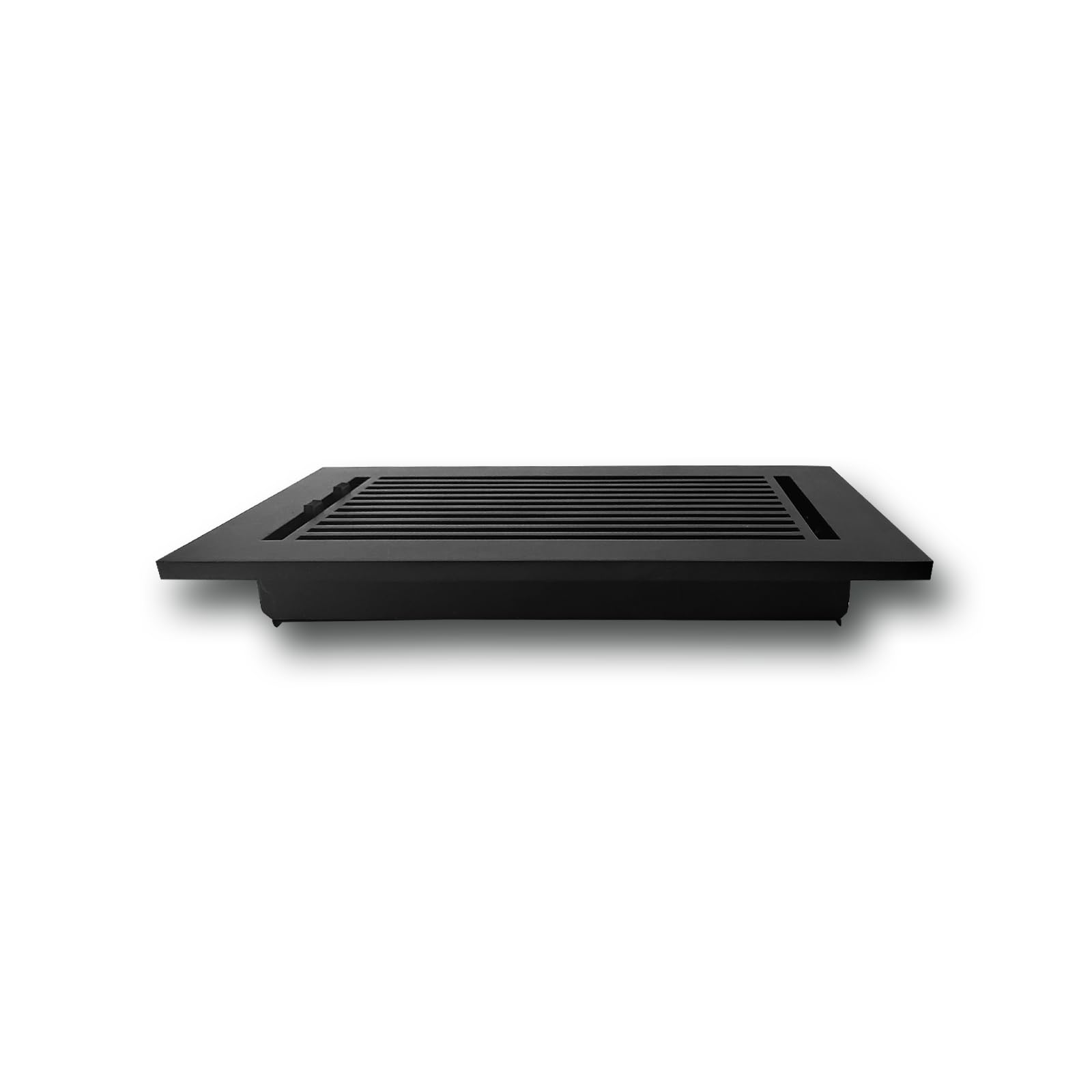 Prima - Registro decorativo de aluminio fundido para piso, tamaño 6 x 12 pulgadas, VR109, color negro (sin agujeros)