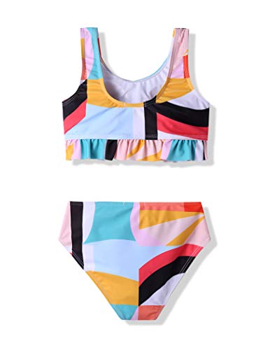 Image of Arshiner Girls Bikini Beach Swimwear 2 Piece Swimsuits Floral Printing Bathing Suits