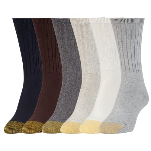 Image of GOLDTOE Womens Casual Texture Crew Socks, Multipairs