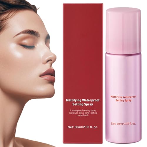 Spray fijador para el maquillaje, spray fijador impermeable, spray para acabado mate impermeable – Spray de acabado ligero para maquillaje de viaje de 60 ml