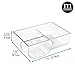 mDesign Food Storage Container Lid Holder, 3-Compartment Plastic Organizer Bin for Organization in Kitchen Cabinets, Cupboards, Pantry Shelves - Clear