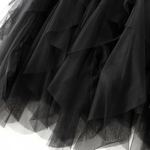 Women Mesh Layered A-Line Skirt Summer High Waist Party Skirt Elegant Mesh Patchwork Tulle Tutu Midi Skirt4