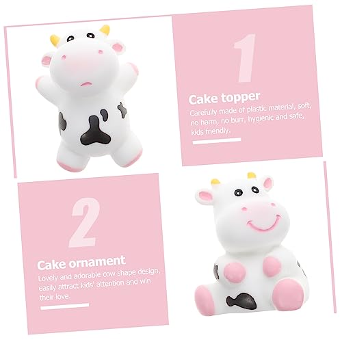 Garneck 5 Peças Decoração De Bolo De Vaca Chá De Brinquedo De Vaca Brinquedo De Chá De Ornamento De