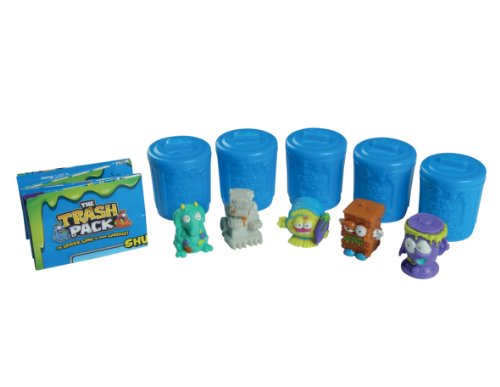 Trash Pack - 6544 - Figurine - Blister de 5 Personnages et Poubelle