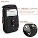Large Multi-Purpose Nylon Cell Phone Belt Holster for iPhone 17 Pro Max Case 16 Pro Max Galaxy S25 Ultra A15 5G Universal Dual Smartphone Pouch with Belt Loop Clip for Men for 2 Mobile Phones