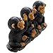 No Evil Monkeys Figurine for African Jungle Safari Decor Sculptures or Chimps Statues and Decorative Animal Lover Gifts by Home-n-Gifts