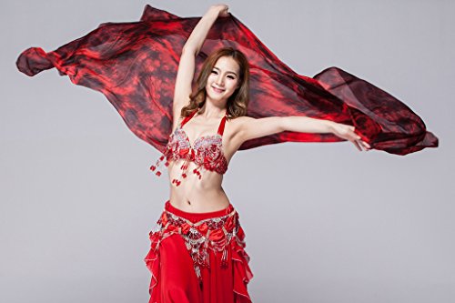 Women's 100% Silk Belly Dance Veils and Scarf Colors 98.4 * 43.3inch2