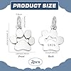 PH PandaHall 2pcs breloques en Argent Sterling 925, en Forme D'Empreinte de Patte Breloques pour Chien Breloques en Forme D'Empreinte de Pas Breloques pour Bracelet Fabrication de Bijoux 10x11.5mm #2