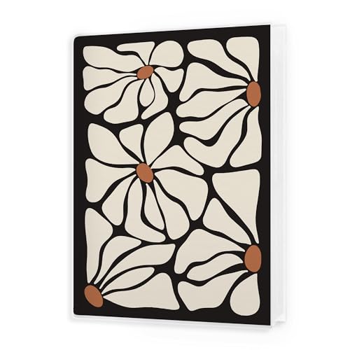 Image of Boho Groovy Retro 70s Floral Photo Album 4x6, Mid Century Neutral 18 Pockets all Picture Memory Book Photo Album Keepsake for Graduation Wedding Anniversary Travel Vacation