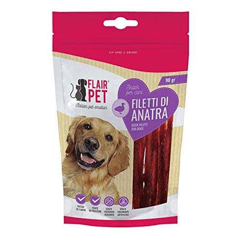 Flair Pet Snack Naturali Filetti di Anatra Busta 5...