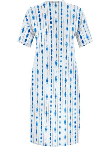 Image of PinkPatty Women's Oversize V Neck Short Sleeve Maxi Dress with Pockets