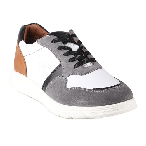 Image of Red Chief|Men|Lace-Up|Casual|Oxford Shoes|White /Grey