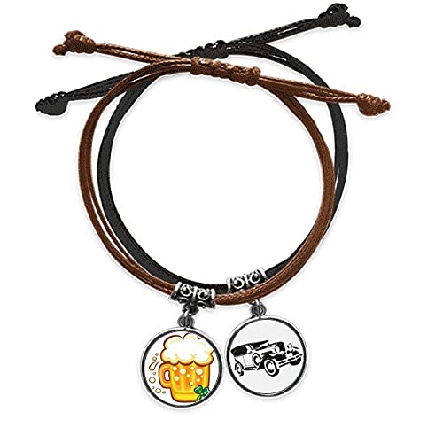 Bracelet Saint-Patrick en cuir jaune et trèfle le cadeau idéal pour amateur de culture irlandaise
