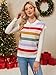 FireSwan Womens Cap Sleeve Sweater Vest Striped Color Block Loose Tank Tops Trendy Vacation Outfits Cute Summer Fall Top A-red