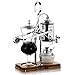 Belga Bélgica Royal Family Balance sifón sifón cafetera con asa en T color plateado, 1 juego