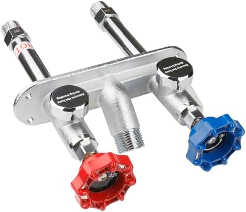 WHK 4" Inch Frost Free Water Spigot Faucet Supply Hot and Cold Outdoor Water Faucet 1/2 Inch MIP X 3/4 Inch Hose Bibb Freeze Proof Hose Bib Wall Outdoor Hydrant Sillcock(Brass,Chrome)