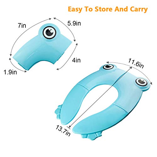 Safcare Folding Large Non-Slip Potty Training Seat For Boys And Girls, Travel Portable Reusable Toddlers Toilet Seat Covers Liners Fits Round & Oval Toilets With Carry Bag #TOP6